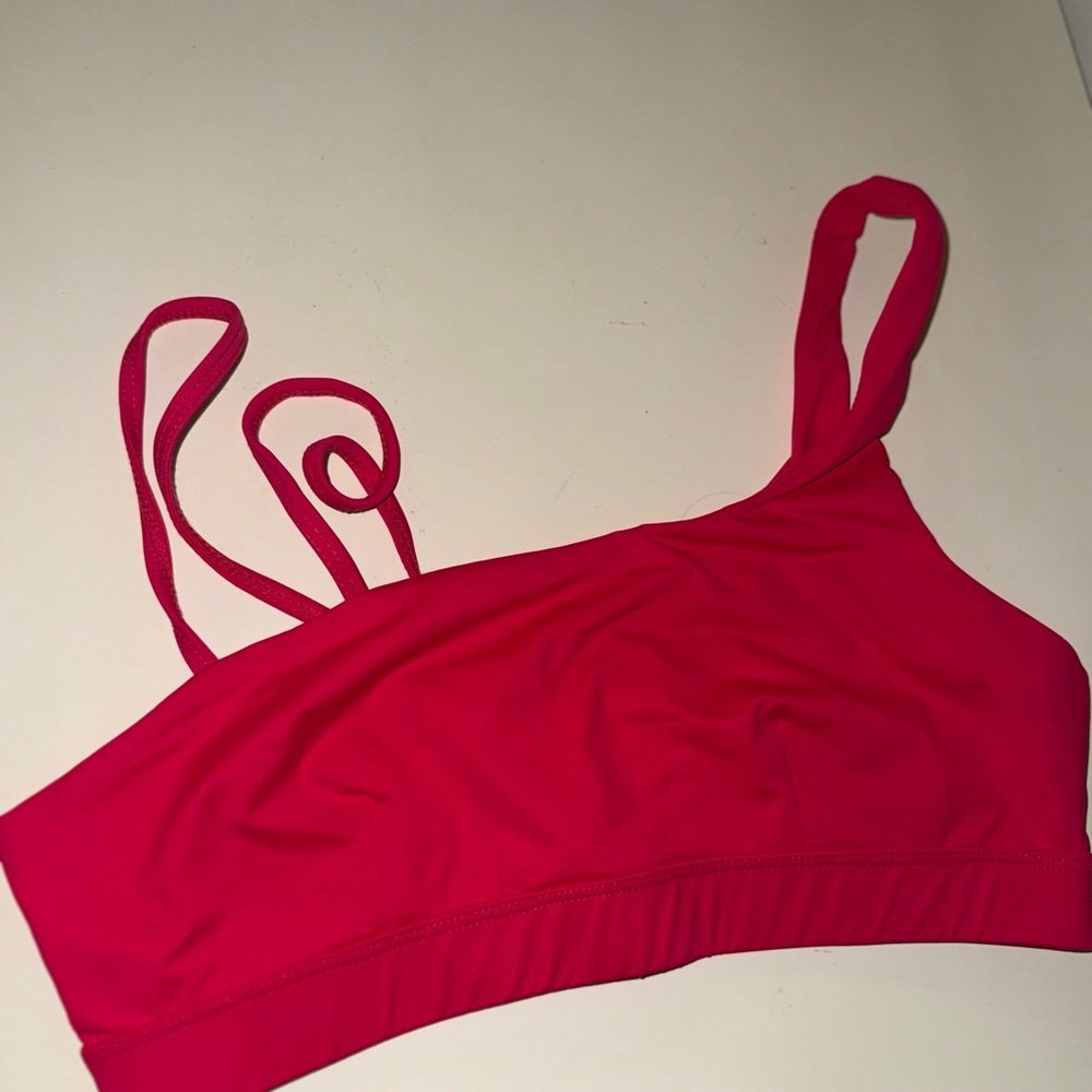 NWT Women's Pink Asymmetrical Sports Bra